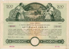 1954. "Békekölcsön" 200Ft