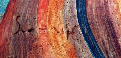 Olvashatatlan jelzéssel: Arcok. Olaj, falemez, 39×35 cm