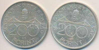 1994. 200Ft Ag "Deák" (2x) T:2,2-