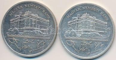 1992. 200Ft Ag "MNB" (2x) T:2,2-