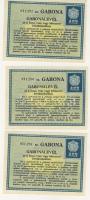 1931. Gabonalevél 200P (3x) egymásutáni sorszámokkal T:I