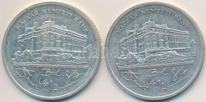 1992. 200Ft Ag "MNB" (2x) T:2,2-