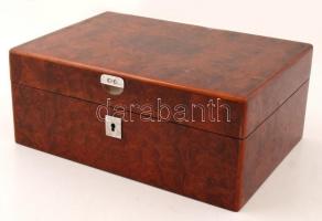 Kubai szivartartó fa doboz tele szivarokkal (33db), 22×32 cm, m:13 cm