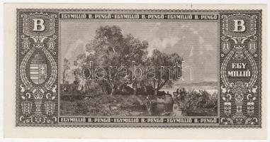 1946. 1000.000B.-pengő 4klf szín- és nyomatvariáns, benne erősen "elfolyt" nyomat T:I