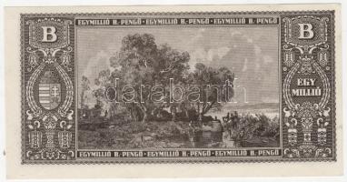 1946. 1000.000B.-pengő 4klf szín- és nyomatvariáns, benne erősen "elfolyt" nyomat T:I