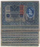 Ausztria 1902. 1000K (46x) piros "Deutschösterreich" fny-sal T:II/III,III