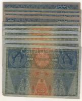 Ausztria 1902. 1000K (46x) piros "Deutschösterreich" fny-sal T:II/III,III