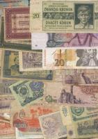 Kis hagyaték tétel bankjegy 65db, egész világ, régi és új, jobbakkal T:I,II,III,IV