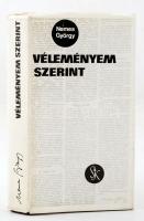 Nemes György: Véleményem szerint. Bp., 1975, Szépirodalmi. dr. Lax László főorvosnak szóló dedikációval