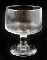 12 db különféle talpas pohár, jelzés nélkül, hibátlanok, d: 7,5 ill. 7 cm