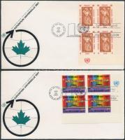 Definitive set corner blocks of 4 5 FDC Forgalmi sor ívsarki négyestömbökben 5 FDC-n