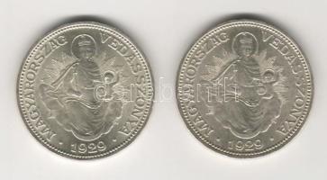 1929. 2P Ag "Madonna" (2x) T:1/2