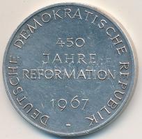 NDK 1967. "Thomas Müntzer / 450 éves a reformáció" jelzetlen Ag emlékérem (26mm) T:2,2-
G...