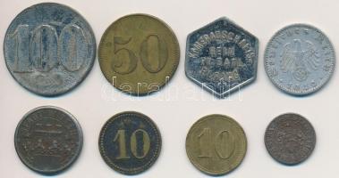 Német Birodalom 7db-os fém szükségpénz tétel T:vegyes
German Empire 7pcs of diff. necessity coins C...