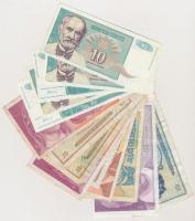 Jugoszlávia 1965-1994. 30db-os vegyes bankjegy tétel T:vegyes
Yugoslavia 1965-1994. 30pcs of bankno...