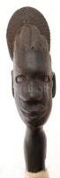 Afrika hosszú tőr, csont, faragott fa, 45cm