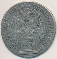 Ausztria 1763. 20kr Ag "Mária Terézia" T:3 ph. 
Austria 1763. 20 Kreuzer Ag "Maria T...