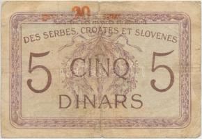 Szerb-Horvát-Szlovén Királyság 1919. 5D "20K" felülbélyegzéssel T:III-
Kingdom of the Ser...
