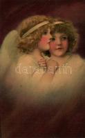 Angels, W.&amp;N. Wenau, Pastell No. 577, litho