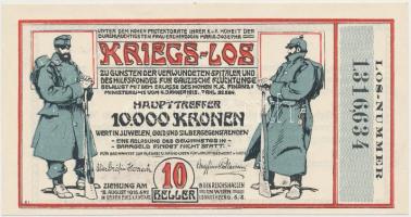 Ausztria 1915. &quot;Mária Jozefa főhercegnő jótékonysági sorsjegye&quot; 10h értékben T:I- Austria 1915. &quot;Charity lottery ticket of Archduchess Maria Josefa&quot; about 10 Heller C:AU