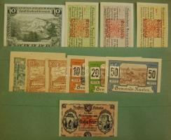 Nagy osztrák szükségpénz tétel az 1920-as évekből eredeti "Notgeld" albumban 867db kevés d...
