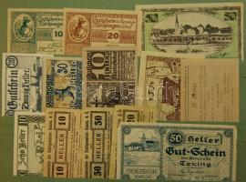 Nagy osztrák szükségpénz tétel az 1920-as évekből eredeti "Notgeld" albumban 867db kevés d...