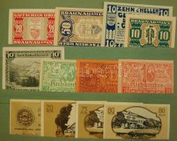 Nagy osztrák szükségpénz tétel az 1920-as évekből eredeti "Notgeld" albumban 867db kevés d...