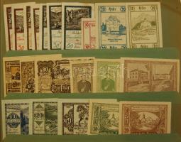 Nagy osztrák szükségpénz tétel az 1920-as évekből eredeti "Notgeld" albumban 867db kevés d...
