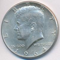 Amerikai Egyesült Államok 1964. 1/2$ Ag &quot;Kennedy&quot; T:2,2- USA 1964. 1/2 Dollar Ag &quot;Kennedy&quot; C:XF,VF