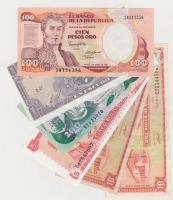 12db-os vegyes külföldi bankjegy tétel, közte Argentína, Chile, Kolumbia, Peru, Venezuela T:I,I-,III...