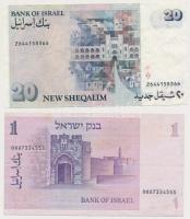 Izrael 1978. 1Sh + 1993. 20Sh T:III
Israel 1978. 1 Sheqel + 1993. 20 New Sheqalim C:F