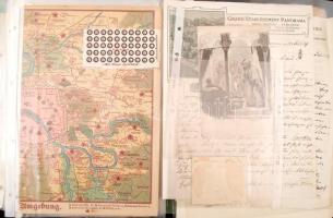 cca 1700-1900 Érdekes papírrégiség tétel. Okmányok, levelek az 1700-as évektől, metszetek egészen a ...