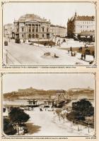 Budapest Anno: Klösz György fotóibol készült képeslapok (8db) és egy háromnyelvű ismertető füzet ill...