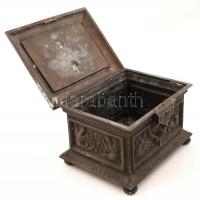 Díszes doboz, spiáter, 20x14x14cm