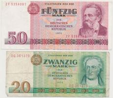 Vegyes: Angola 1999. 5K + Barbados 1986. 2$ + NDK 1971. 50M + 1975. 5M + 20M + 100M T:II,III
Mixed:...