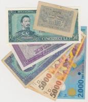 Románia 1915-1999. 13db-os bankjegy tétel, közte 1915. 1L T:vegyes (közte I-es is)
Romania 1915-199...
