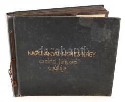 cca 1860-1940 Rendkívül érdekes fotóanyag. Egy nemesi család és oldalágainak fotóalbuma. Közel 200 d...