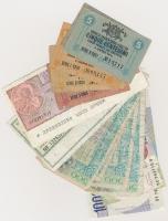 Olaszország 1918-1990. 24db-os vegyes bankjegy tétel, közte 2db csekk, Velence / Osztrák-magyar megs...