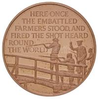 Amerikai Egyesült Államok 1975. "Csatába hívás- 1775 április" Br emlékérem a Franklin Mint...