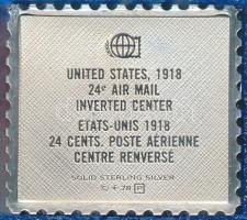 Amerikai Egyesült Államok 1977. "24 Cents U.S. Postage" Ag bélyegérem kartonlapon (0.999/2...