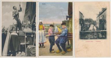 Hollandia 152 db régi képeslap, érdekes anyag