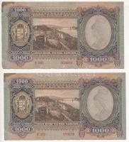 1943. 1000P (2x) sorszámkövetők T:II-,III folt