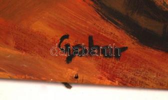 Gabor jelzéssel: Kubikusok. Olaj, fa, sérült, 90×69,5 cm