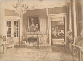 cca 1920 Budapest nagypolgári villa enteriőrjei 3 db nagyobb fotó 24x16 cm
