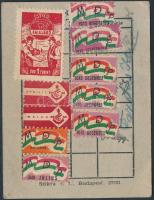 1948 Magyar Kommunista Pár tagsági igazolvány tagsági bélyegekkel