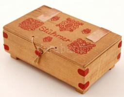 cca 1950 Stühmer csokoládé fa dobozka / Vintage chocolate box made of wood 12x8 cm