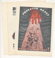 1969 A Tanácsköztársaság plakátjai 13 db kisplakát, hátoldalán magyarázó szöveggel 14x20 cm