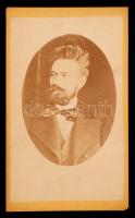 Tóth Ede (1844-1876) színműíró eredeti fotója vizitkártya méretben 7x11 cm