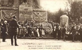 1919 Paris, Fetes de la Victoire / Victory celebration, president, Monument aux Morts