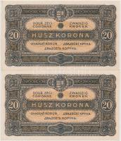 1920. 20K (2x) sorszámkövetők T:I,I-
